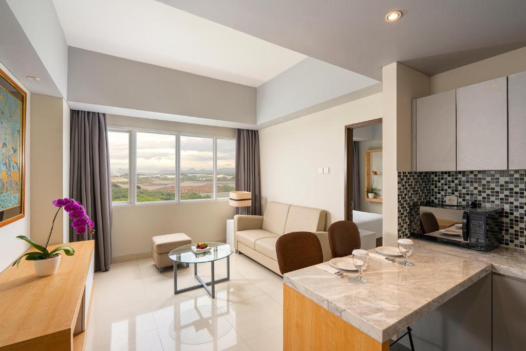 Istumisnurk majutusasutuses BATIQA Hotel & Apartments Karawang