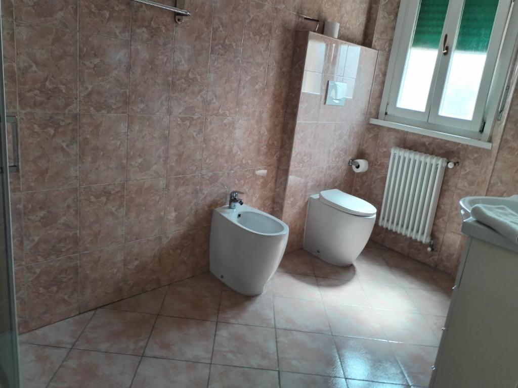 Koupelna v ubytování Fiera camera