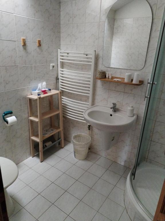 Koupelna v ubytování Hotel U Zvonu