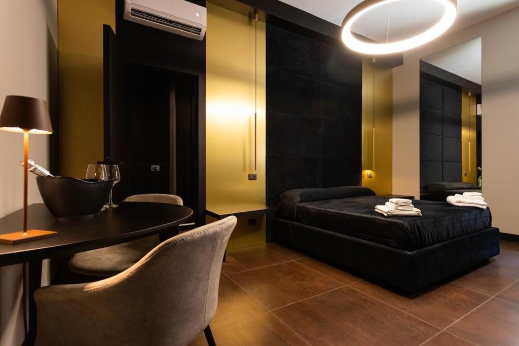 Posezení v ubytování Black Room Suite and SPA