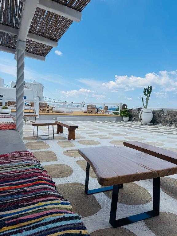 Balkón nebo terasa v ubytování Merriam mykonos town