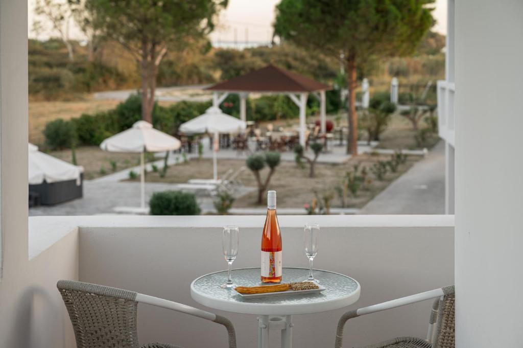A garden outside Naftilos Rosmarinus Apartments