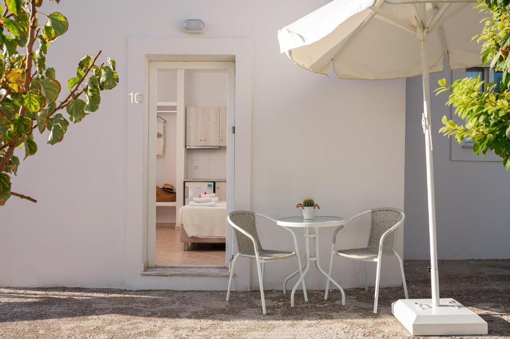 A patio or other outdoor area at Naftilos Rosmarinus Apartments