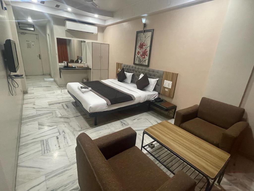 Posezení v ubytování Hotel Vrandavan