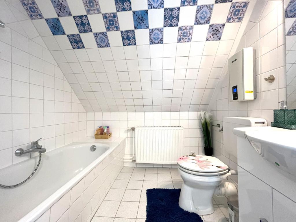Koupelna v ubytování Ferienwohnung Attersee