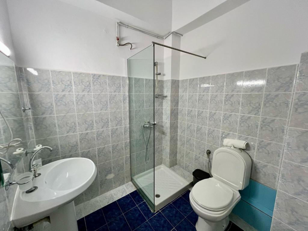 Koupelna v ubytování Hotel Oxhaku