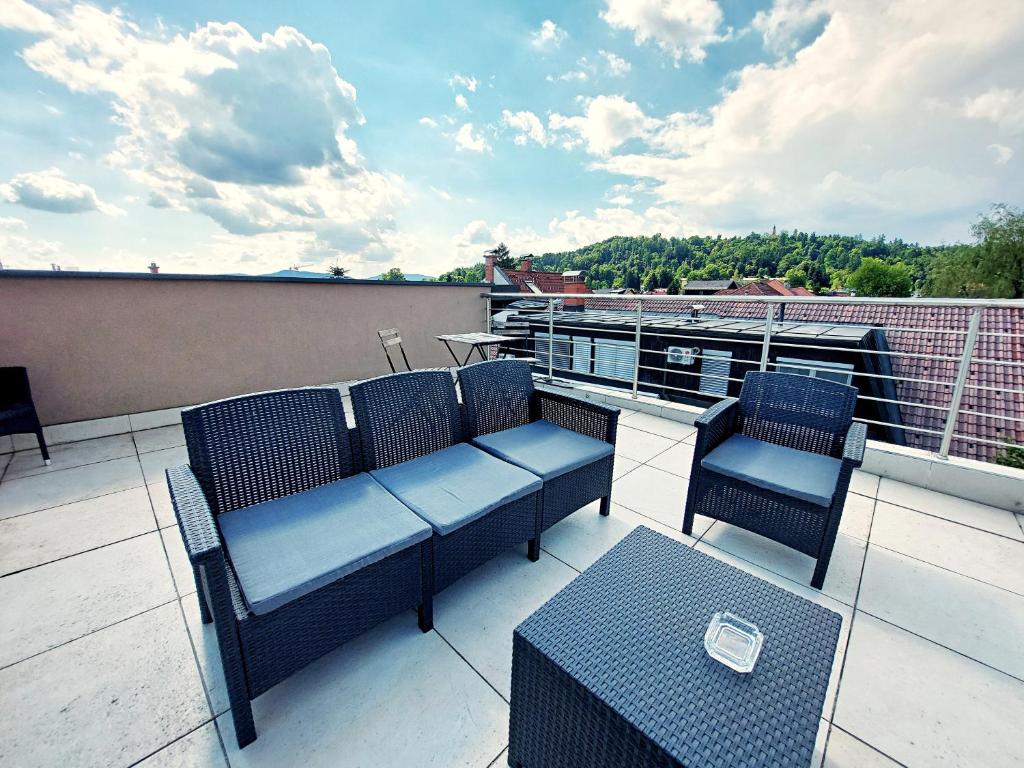 Balkón nebo terasa v ubytování GFS way studios - greenline accomodation