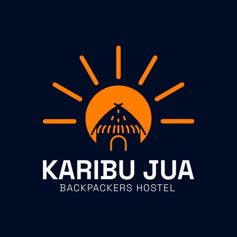 logotipo para el hotel de mochilas karibula juna en Karibu Jua Backpackers Hostel, en Mbeya