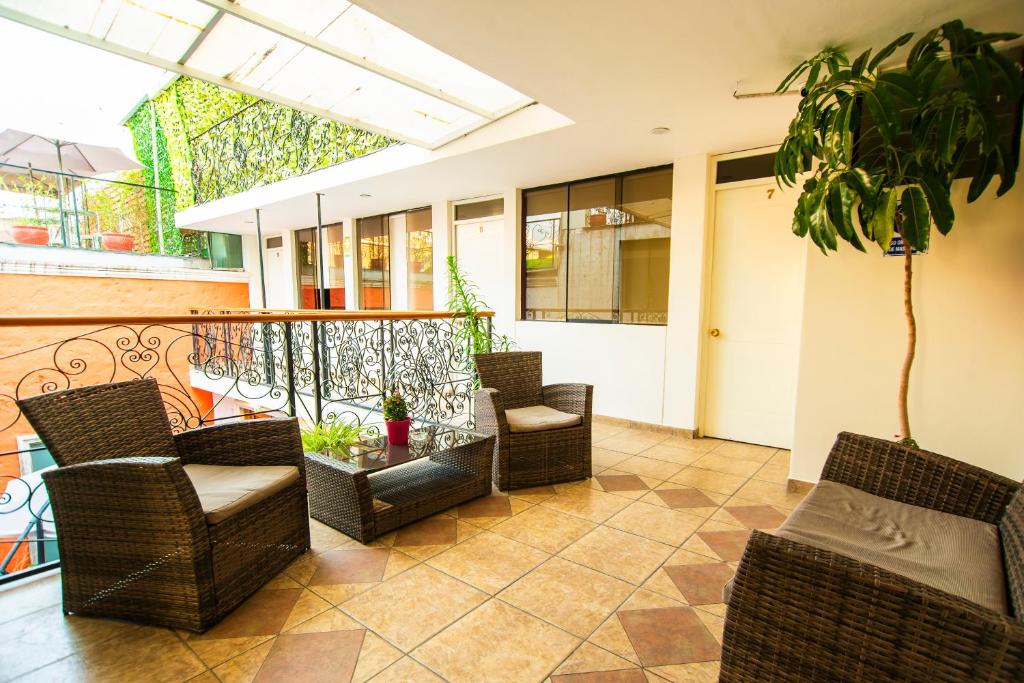 Uma área de estar em Villa Sillar