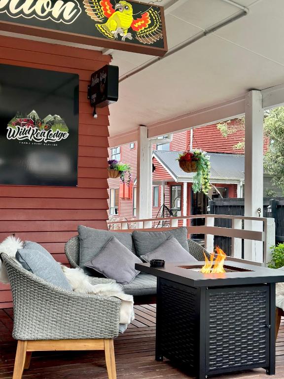 Istumisnurk majutusasutuses Wild Kea Lodge Franz Josef