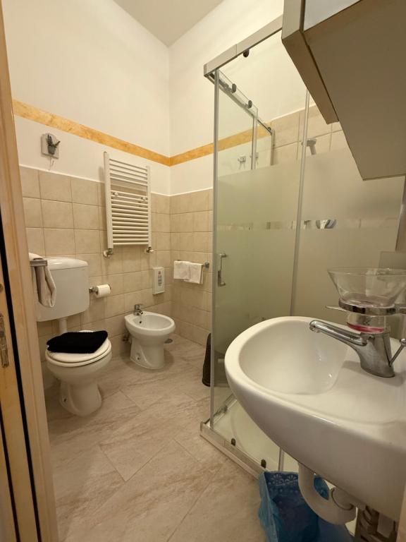 Koupelna v ubytování hotel fiumara