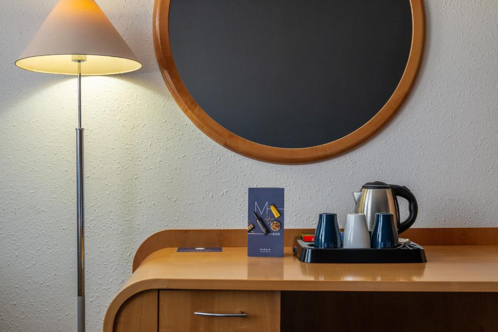 Příslušenství pro přípravu čaje a kávy v ubytování OREA Hotel Voro Brno