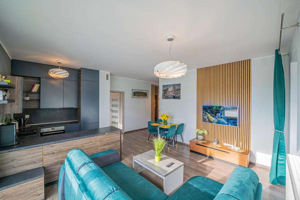 Kuchyňa alebo kuchynka v ubytovaní Apartament w Cieplicach
