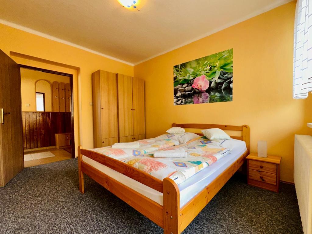 Postel nebo postele na pokoji v ubytování Privat Horec
