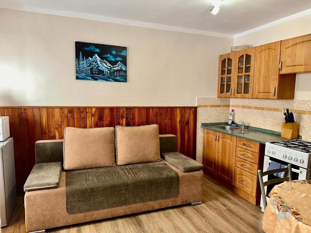 Kuchyň nebo kuchyňský kout v ubytování Privat Horec