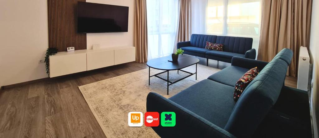 Μια τηλεόραση ή/και κέντρο ψυχαγωγίας στο Apartment by the Lake Nr 4 VRT