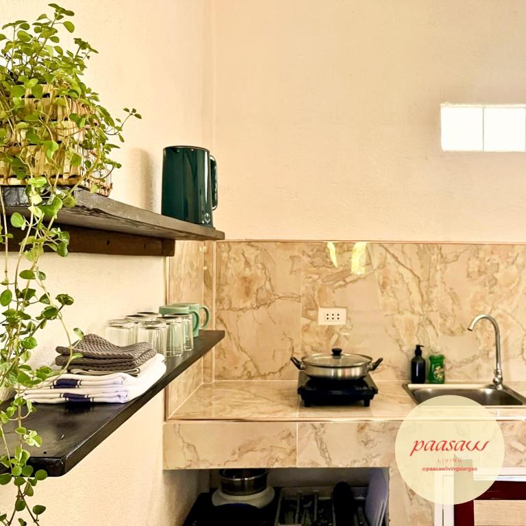 Kuchyň nebo kuchyňský kout v ubytování Paasaw Living Siargao