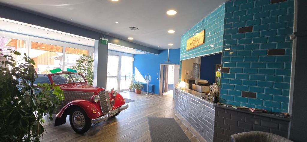 Kuchyň nebo kuchyňský kout v ubytování Hotel Blocksberg