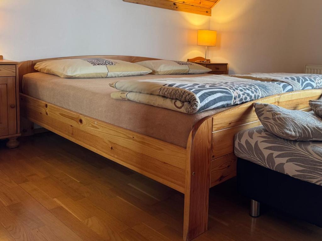 Postel nebo postele na pokoji v ubytování Dům Stašov