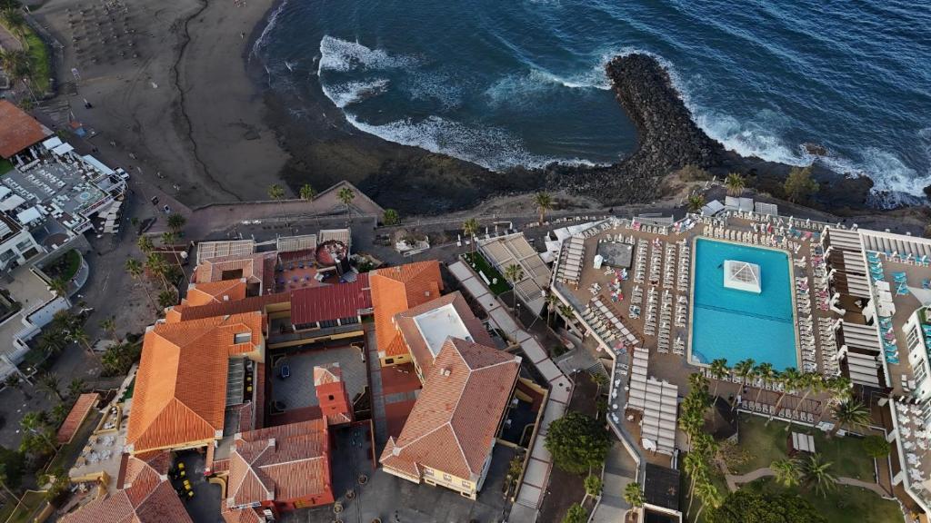 an aerial view of a resort near the ocean at Azure Bliss in Costa de Adeje