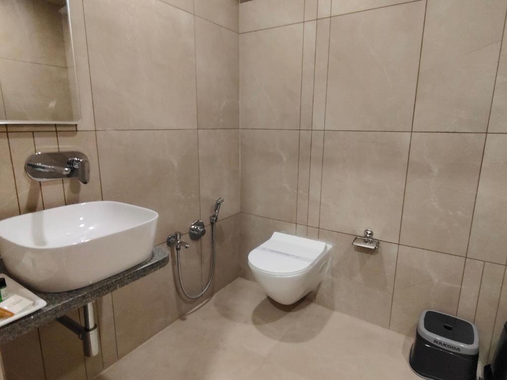 Koupelna v ubytování Hotel Kozar