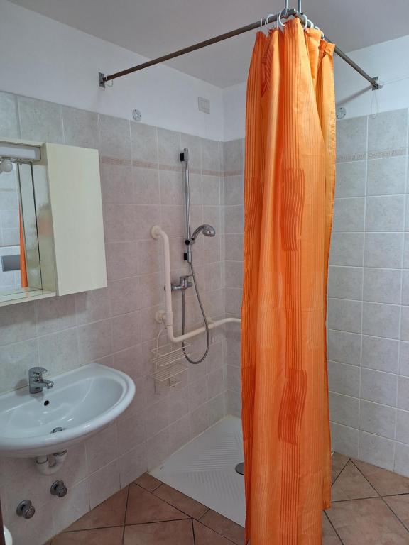 Koupelna v ubytování Agriturismo Al Motto