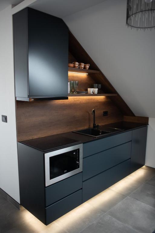 Kuchyň nebo kuchyňský kout v ubytování Apartman Elephant