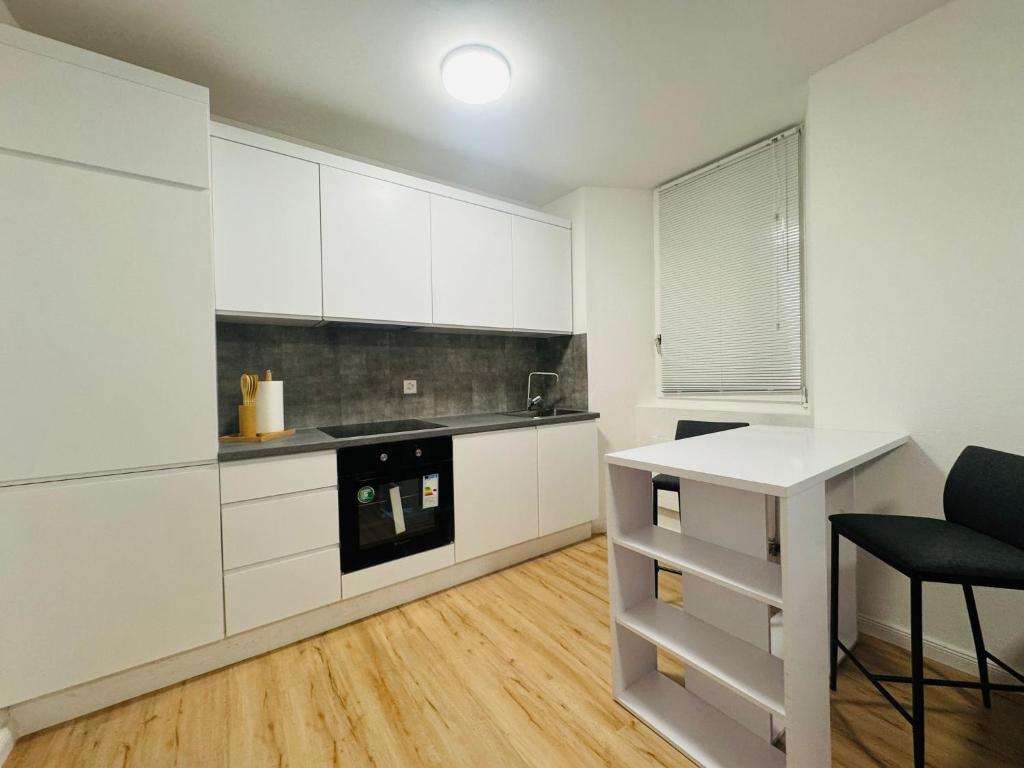 Kuchyň nebo kuchyňský kout v ubytování Haus Simplon