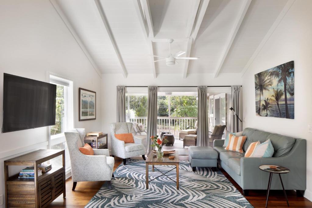 Khu vực ghế ngồi tại Hale Haena