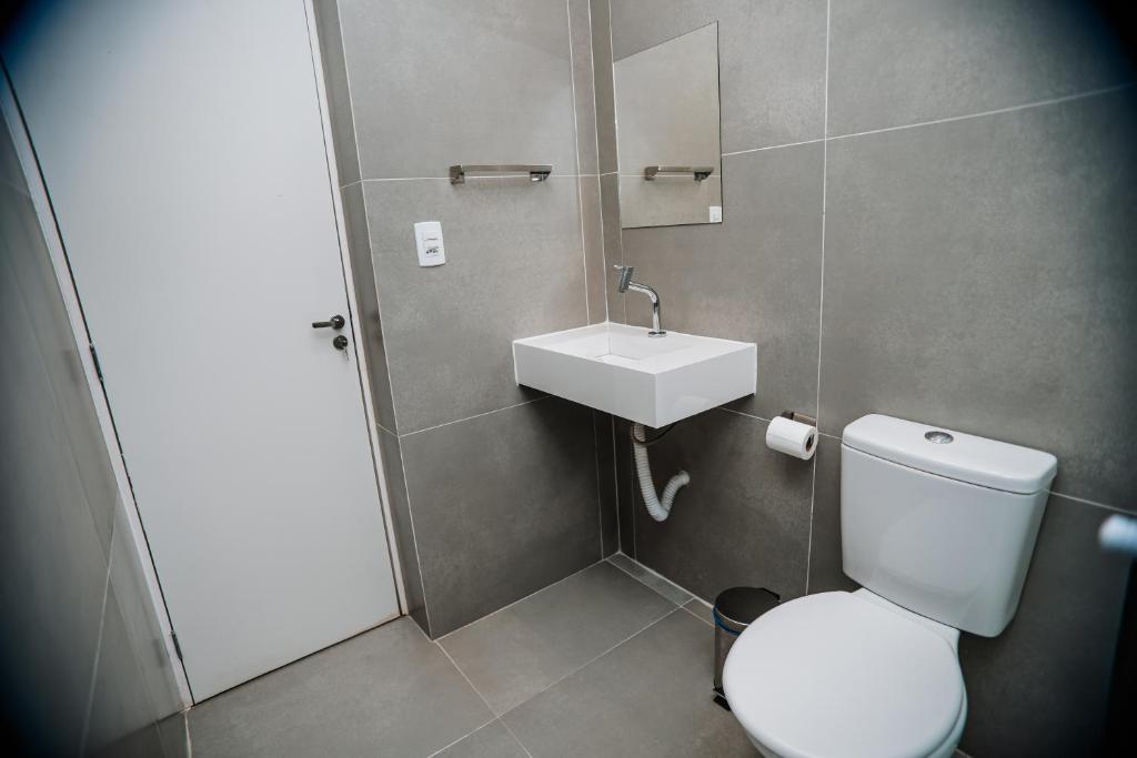 Koupelna v ubytování Hotel Pinheirinho