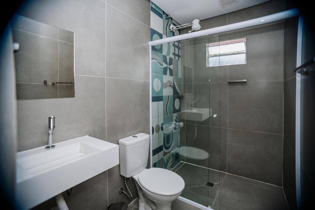 Koupelna v ubytování Hotel Pinheirinho