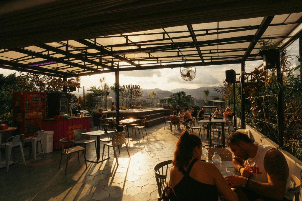 Restaurace v ubytování Viajero Medellín Hostel
