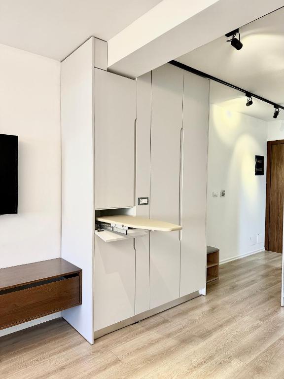 Kuchyň nebo kuchyňský kout v ubytování Bejler City Center