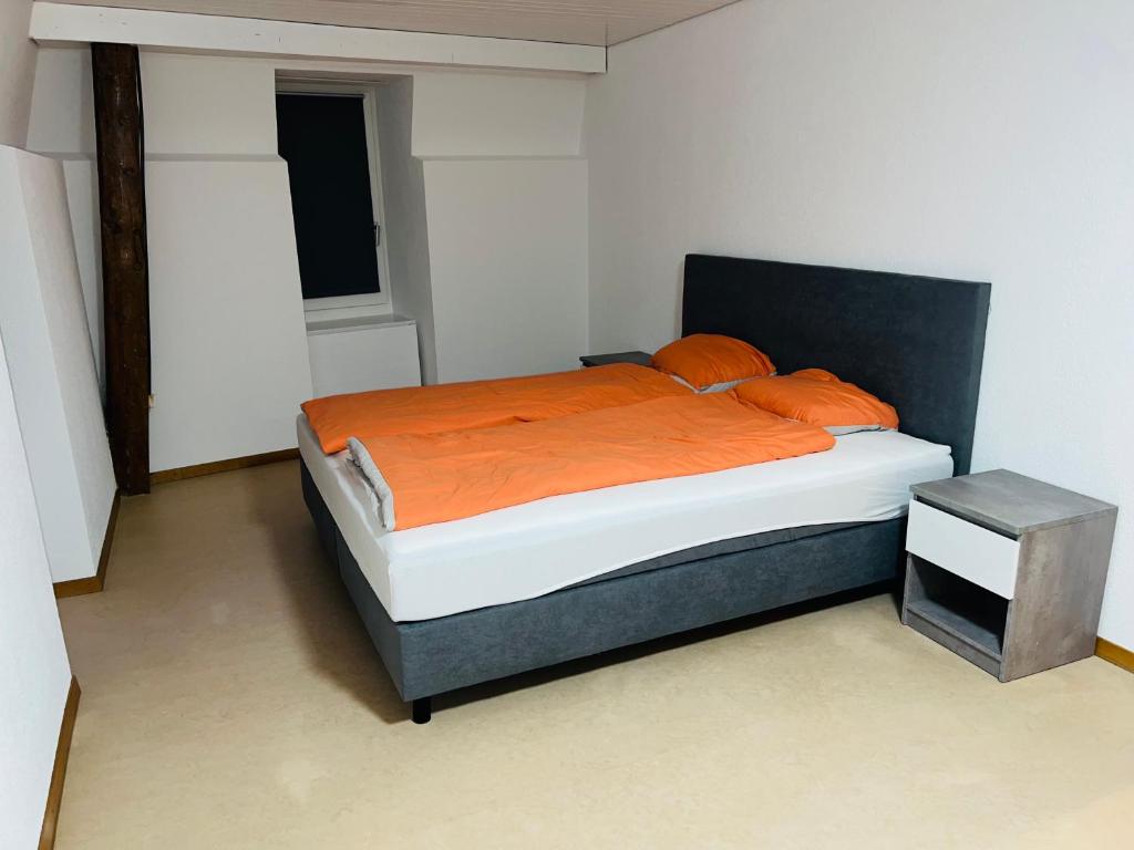 Postel nebo postele na pokoji v ubytování Haus Simplon