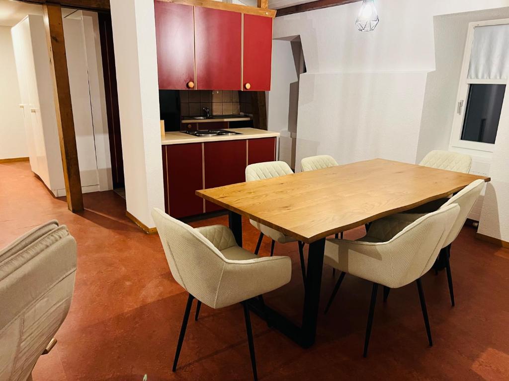 Kuchyň nebo kuchyňský kout v ubytování Haus Simplon
