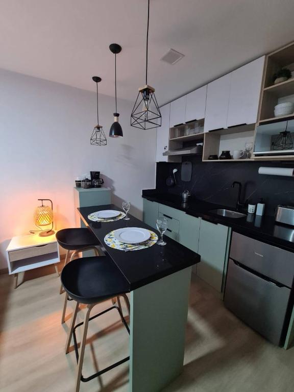 Kuchyň nebo kuchyňský kout v ubytování Opal-203 Condominio Confortable en Ecodistrito