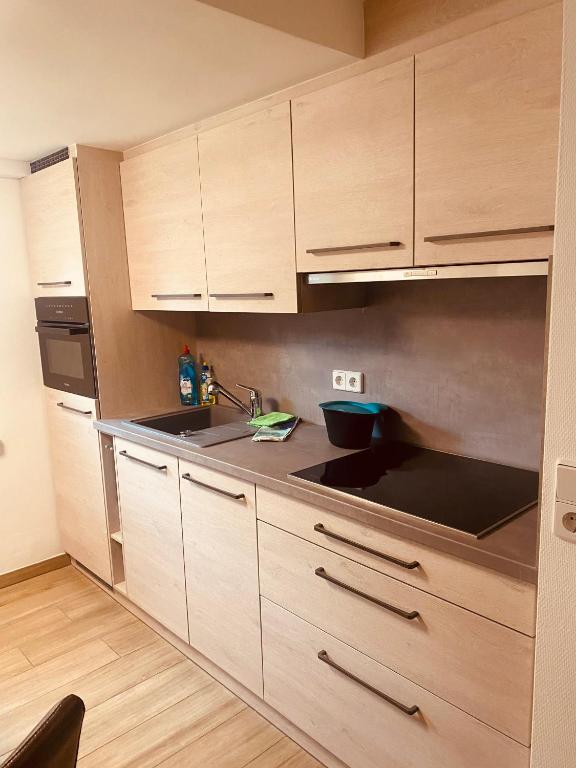 Kuchyň nebo kuchyňský kout v ubytování Ferienhaus Lichtblick