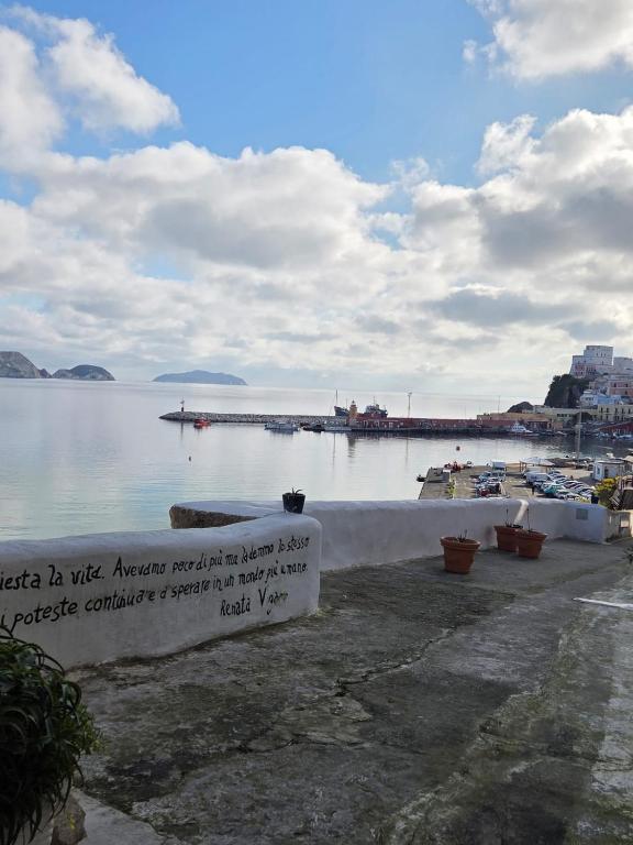a view of a body of water with a pier at Agenzia Aprea Appartamenti in Ponza