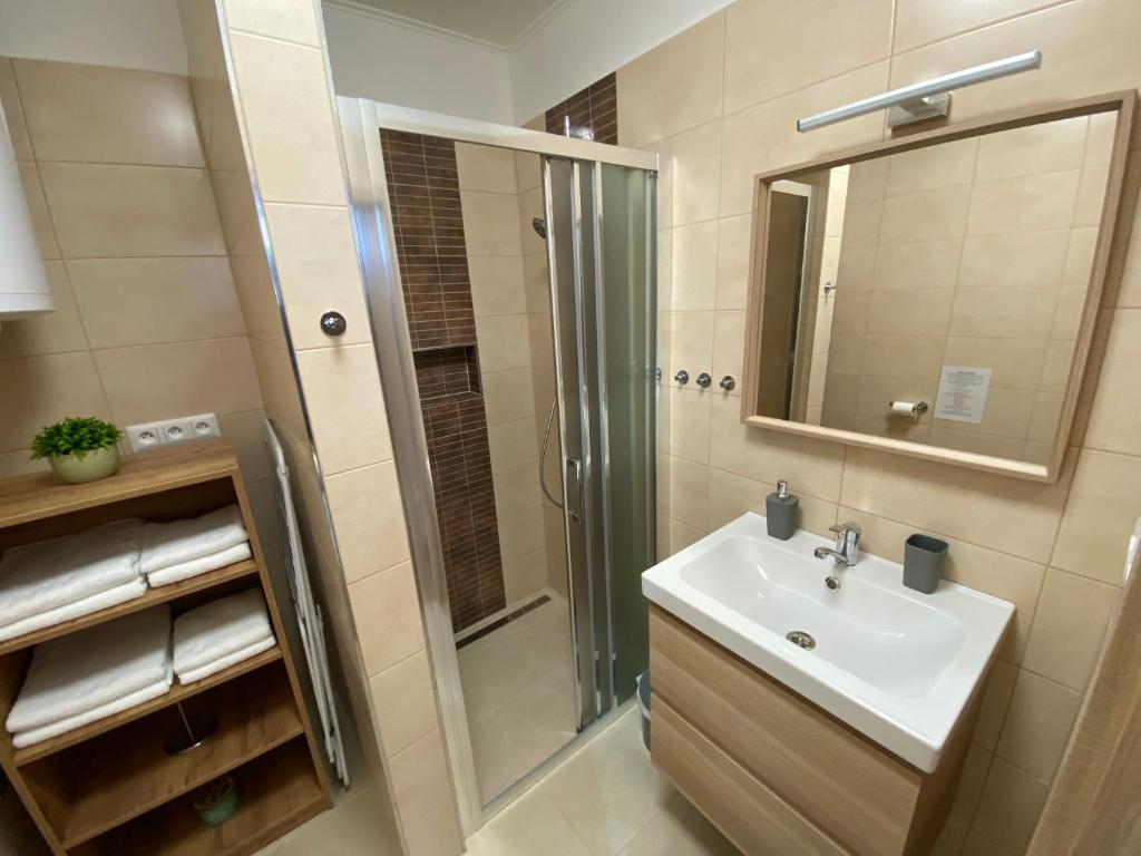 Koupelna v ubytování Apartmán Nezábudka