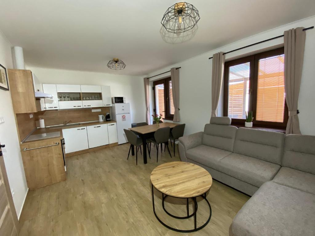 Kuchyň nebo kuchyňský kout v ubytování Apartmán Nezábudka