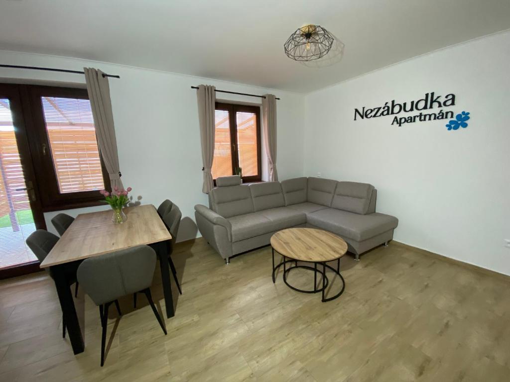 Posezení v ubytování Apartmán Nezábudka