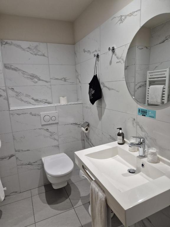 Koupelna v ubytování Cit'Hotel Logis De Brou, Bourg en Bresse