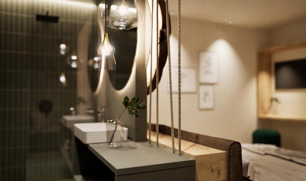 Koupelna v ubytování Hotel Erica