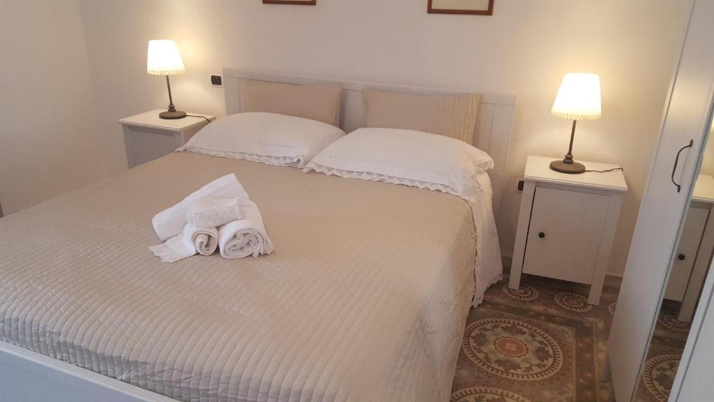 Postel nebo postele na pokoji v ubytování Il Trullo di Nonna Lella