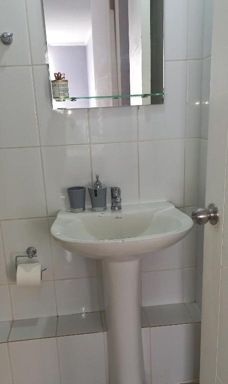 Koupelna v ubytování Cómodo y acogedor departamento 2D1B