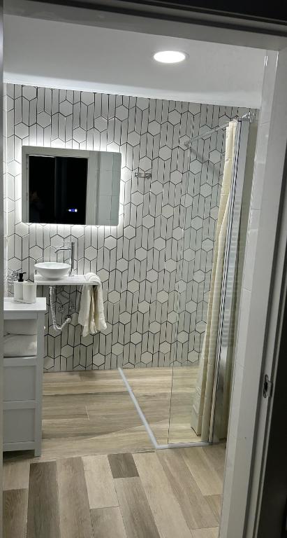 Koupelna v ubytování Apartamentos Centro en Recogidas, Granada