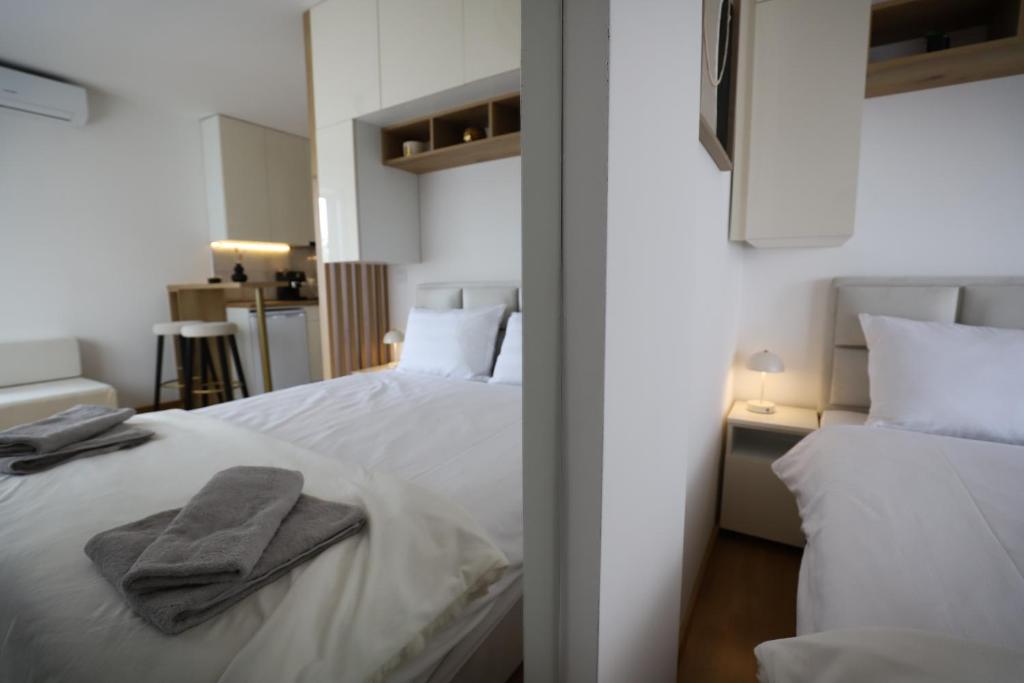 Postel nebo postele na pokoji v ubytování Apartman Aleksandra Vrnjacka Banja