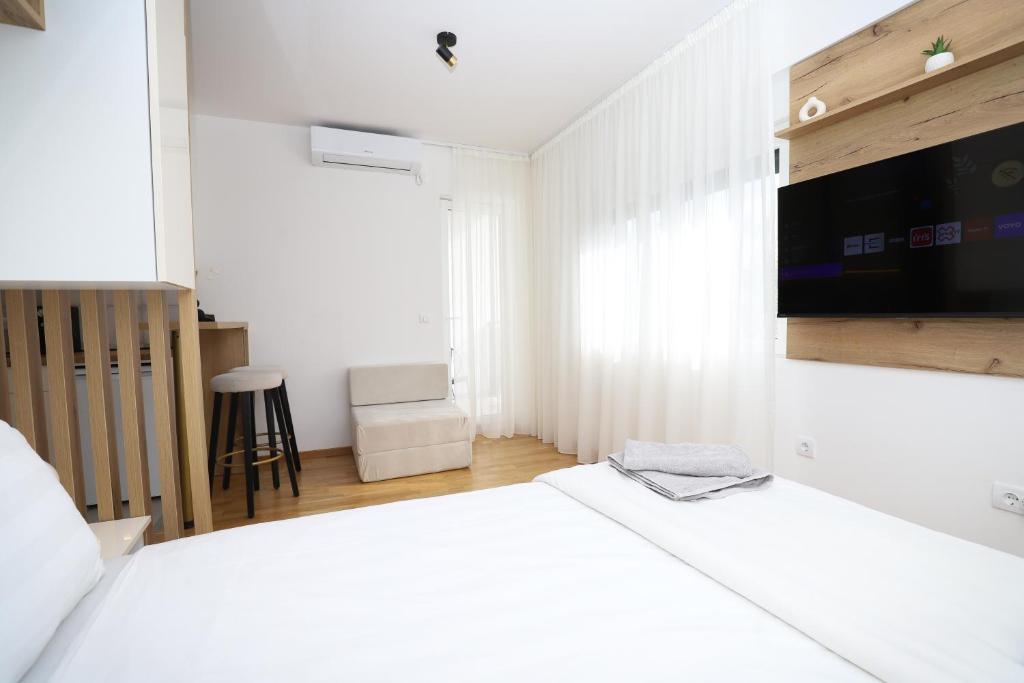 Postel nebo postele na pokoji v ubytování Apartman Aleksandra Vrnjacka Banja