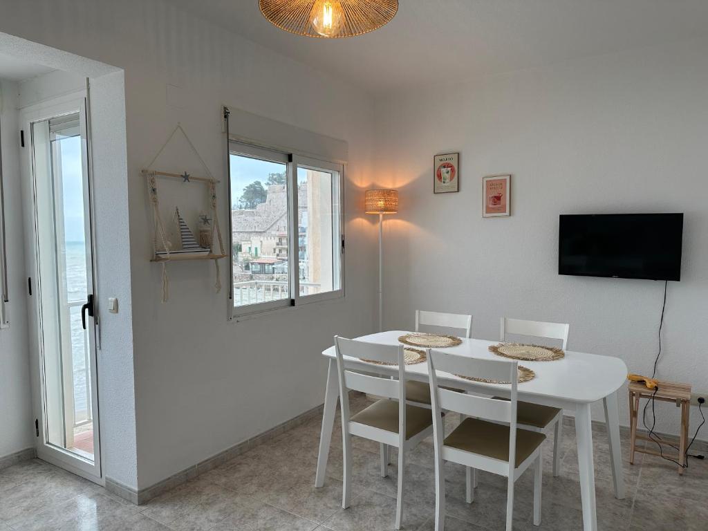 TV a/nebo společenská místnost v ubytování Meleta Apartments