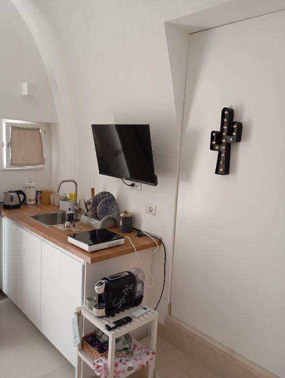 Kuchyň nebo kuchyňský kout v ubytování B&b La Fontana